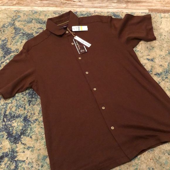 New Tommy Bahama 18 Golf Button Down Polo Medium - Picture 1 of 9